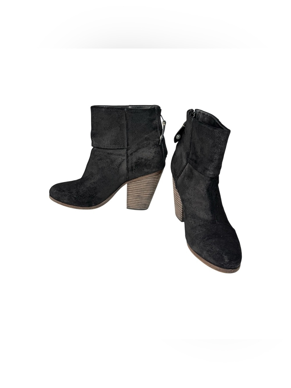 Rag & Bone Newbury Suede Booties Black Size 38/8